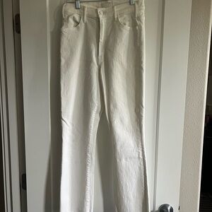 MOTHER White Flare Jeans
